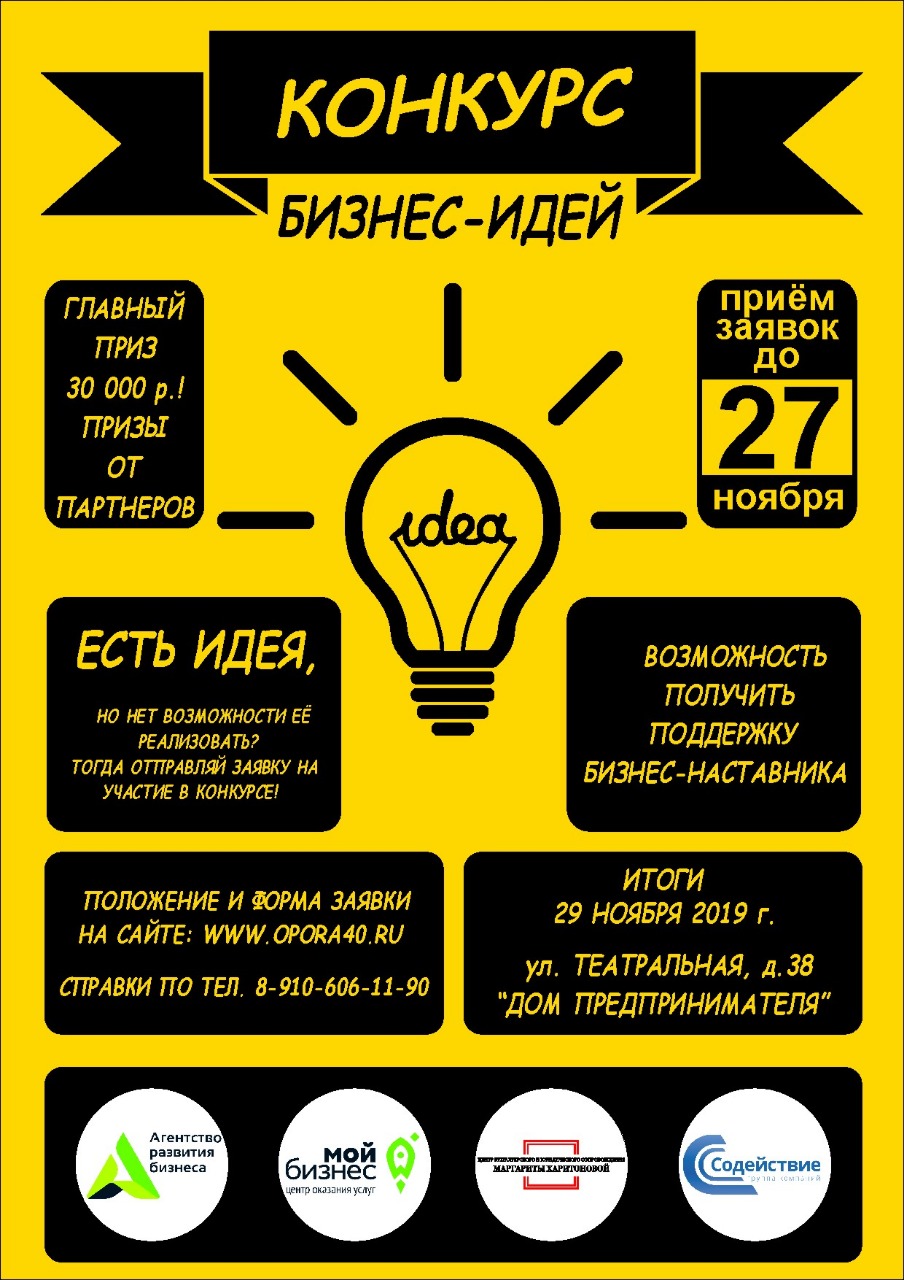 Программа проекта <br><br>«Калужский областной конкурс бизнес-идей»